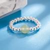Damen Imitation Hetian Jade Lotus Ring – Elegantes Perlendesign für den Zeigefinger, Modisch und Vielseitig.