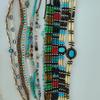 Turquoise Hat Accessories Hair Bohemian Dyed Wooden Beads Hat Band Fedora Hat Decoration Straw Hat Band Waist Rope