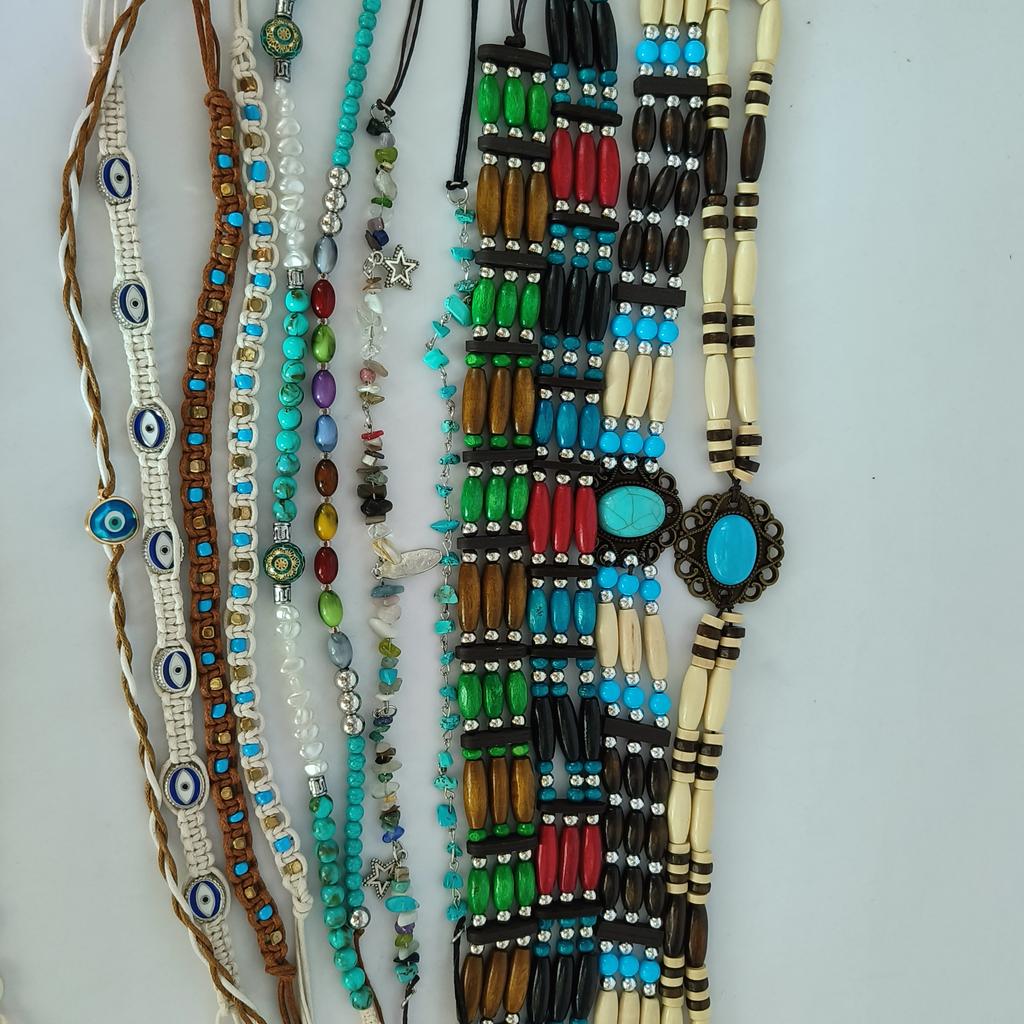 Turquoise Hat Accessories Hair Bohemian Dyed Wooden Beads Hat Band Fedora Hat Decoration Straw Hat Band Waist Rope