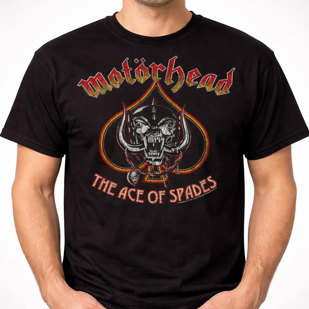Motörhead Snaggletooth & Spade Men s T-Shirt Lemmy Heavy Metal Rock Band Tee XXXL
