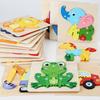 Wooden Traffic Animal Puzzle Blocks - Educational Early Learning Toy for Children and Babies
