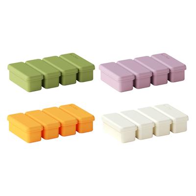 Eiswürfelschale aus Silikon mit Deckel, große Eisform zum langsamen Schmelzen, Einfrieren, Aufbewahren von Suppen, Soßen und Brühe