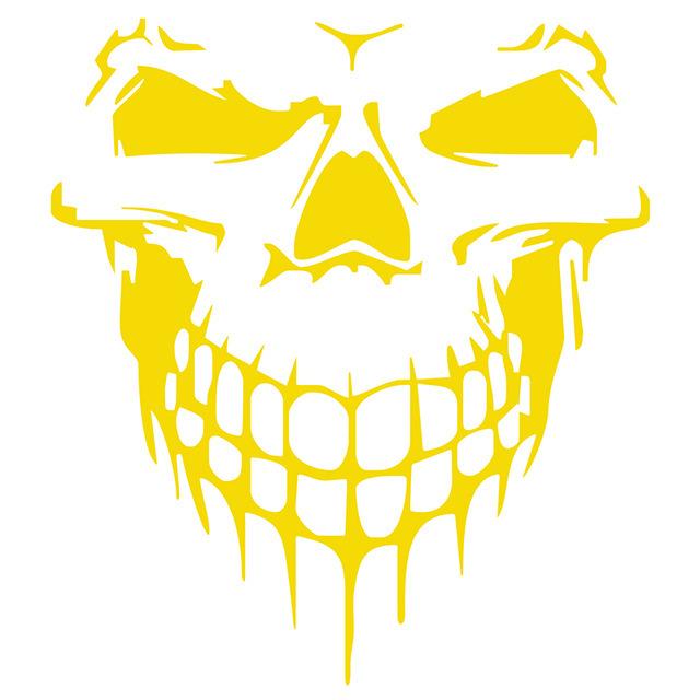 Car Sticker Removable Waterproof Colorful Laser 3D Skull Vinyl PET Decal Sticker Auto Exterior Styling Decoration Accessories