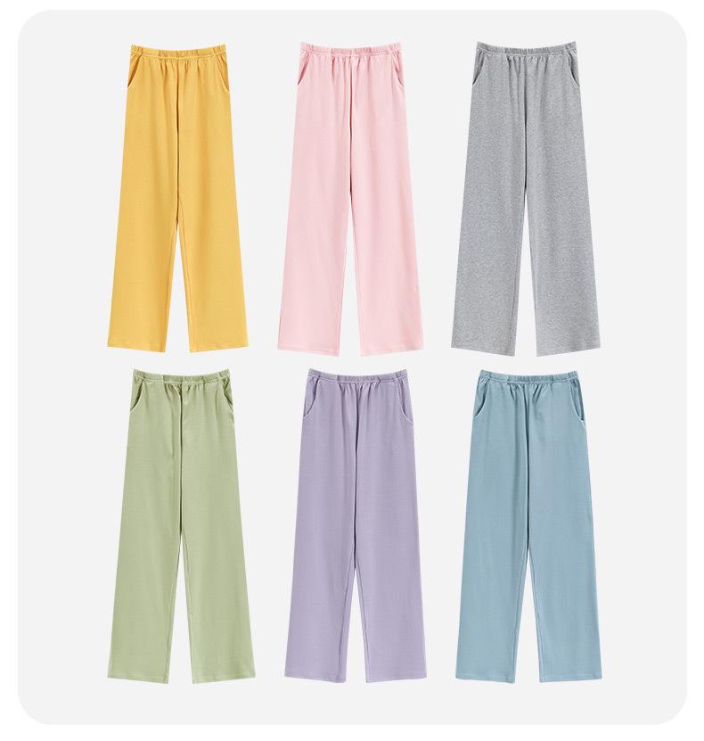 Women's Pure Cotton Loose Sleep Pants - Lightweight for Spring, Summer, and Autumn with Plus Sizes, Suitable for Casual Home or Outdoor Wear.