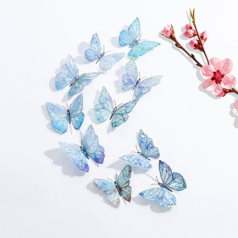 3D Butterfly Wall Stickers - High-End Single-Layer PVC Home Decoration Accessories