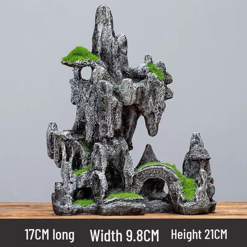 Kleine dekorative Aquarium-Felsen und Garnelen-Versteckhöhle für Schreibtisch Wohnzimmer