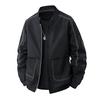 Frühling Neue Herren Baseballjacke Einfarbige Lässige Einfache Stehkragen Reißverschluss Strickjacke Oberteile Für Mann