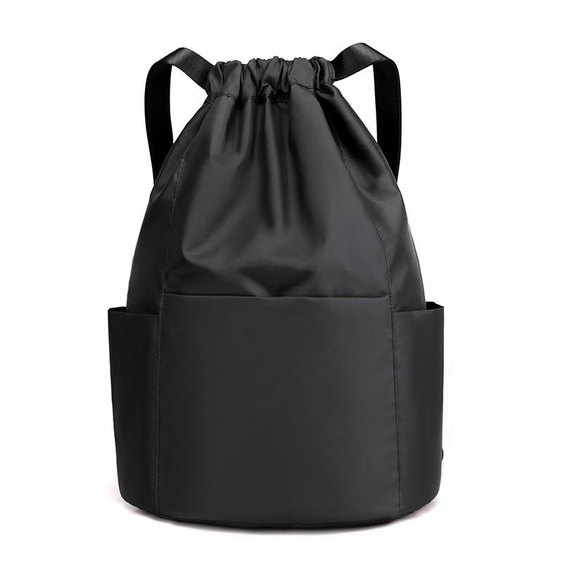 Drawstring bundle bag backpack large capacity simple versatile middle-aged women's bag short trip women's nylon backpack