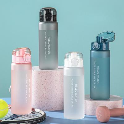 780ml Plastic Sports Water Bottle Portable Gym Travel Clear Leak Proof Drinking Bottle Pink Blue High Value Modern Simple Style