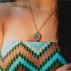 Sunflower Necklace Supplies Floral Applicable Letter Decor Pendent Chic Widely Shaped Exquisite Jewelry Double-Layer Girl