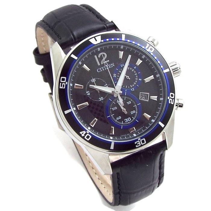 Citizen Eco-Drive Хронограф VO10-6741F/ЧЕРНЫЙ + Дополнительный кожаный ремешок, Синий