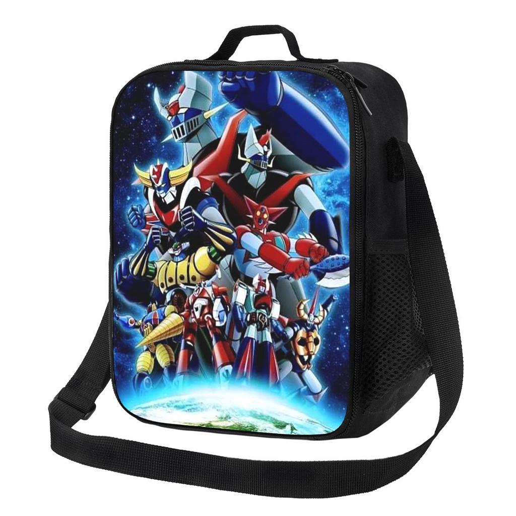 Mazinger Z Robot Fou Grendizer Anime Manga Sac à Déjeuner Isotherme Femmes Bento Rangement Boîtes Alimentaires Récipient Étanchéité Boîte à Déjeuner Sac Fourre-tout