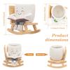 Rocking Chair Smile Face Planter Swing Resin Succulent Pots  with Drainage Hole Cute Garden Balcony Desktop Ornament Decoration