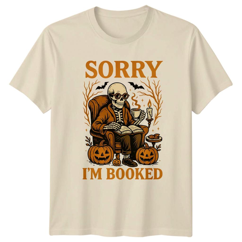 Sorry Im Booked TShirt Book Lovers Halloween Halloween Gift For Him And Her