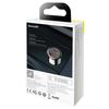 Ładowarka Samochodowa Z Wyświetlaczem Usb-A Usb-C 45 W - Czarna