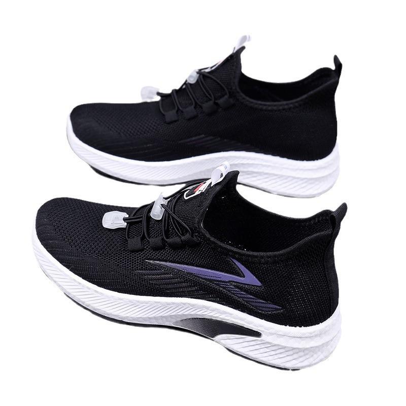 Shoes Women's Spring New Women's Shoes Casual Mother Shoes Fly-woven Shoes Soft-soled Comfortable Sports Shoes Women