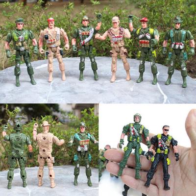 9cm Mini Kinder Plastik Militärsoldat Modell Armee Männer Figur Spielzeug Heimdeko