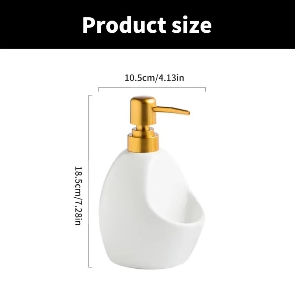 Press Pump Ceramic Lotion Bottle 480ml Capacity Bath Lotion Pump Jar Hotel Bathroom