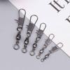 5 Size 100Pcs/Pack Swivels Fishing Connector Pin Bearing Rolling Swivel Snap Fastlock Clips Fishhook Fishing Tackle