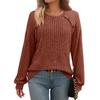 Colors In Stock 2025 Winter New Women's Round Neck Buttoned Patchwork Sweatshirt Bottoming Shirt