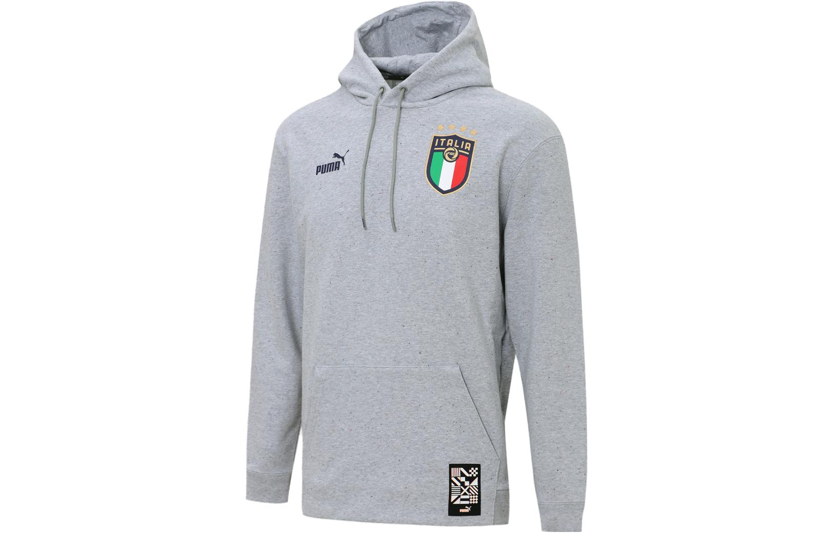 PUMA Sweatshirts Men s Gray Hooded Moderate Regular 767136-16 L