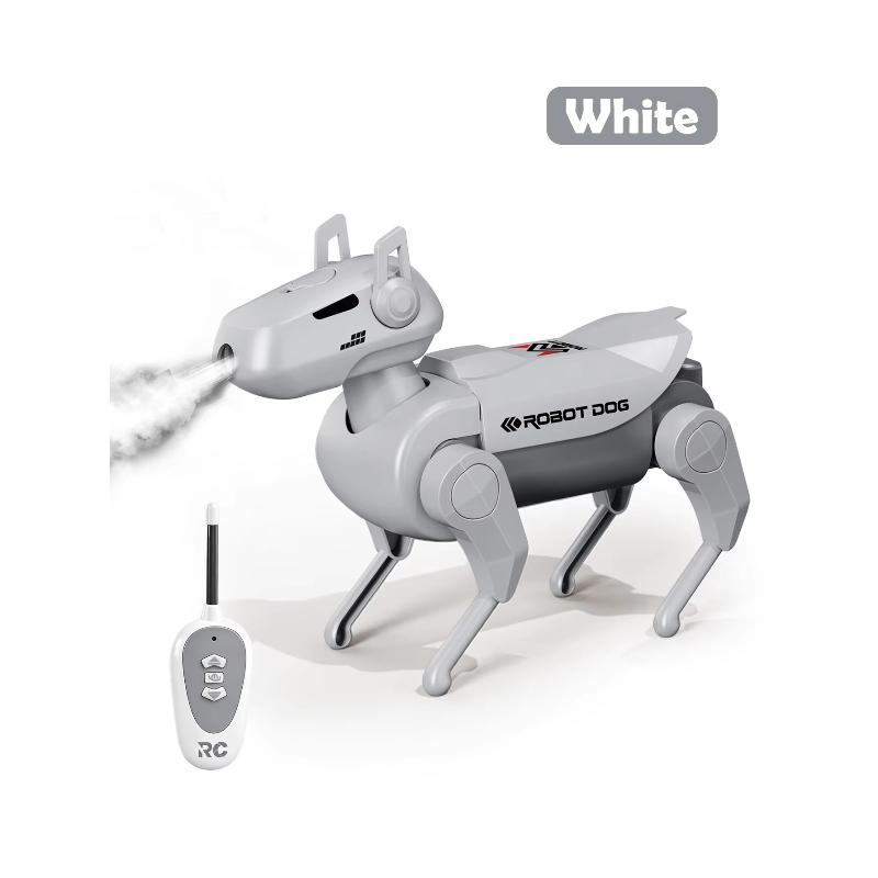 Multifunctional Remote Control Robot Toys,  Mechanical Spray Dog Model Move Forward Backward One-click Spray Mini Electric Robotic Dog Gifts for Kids