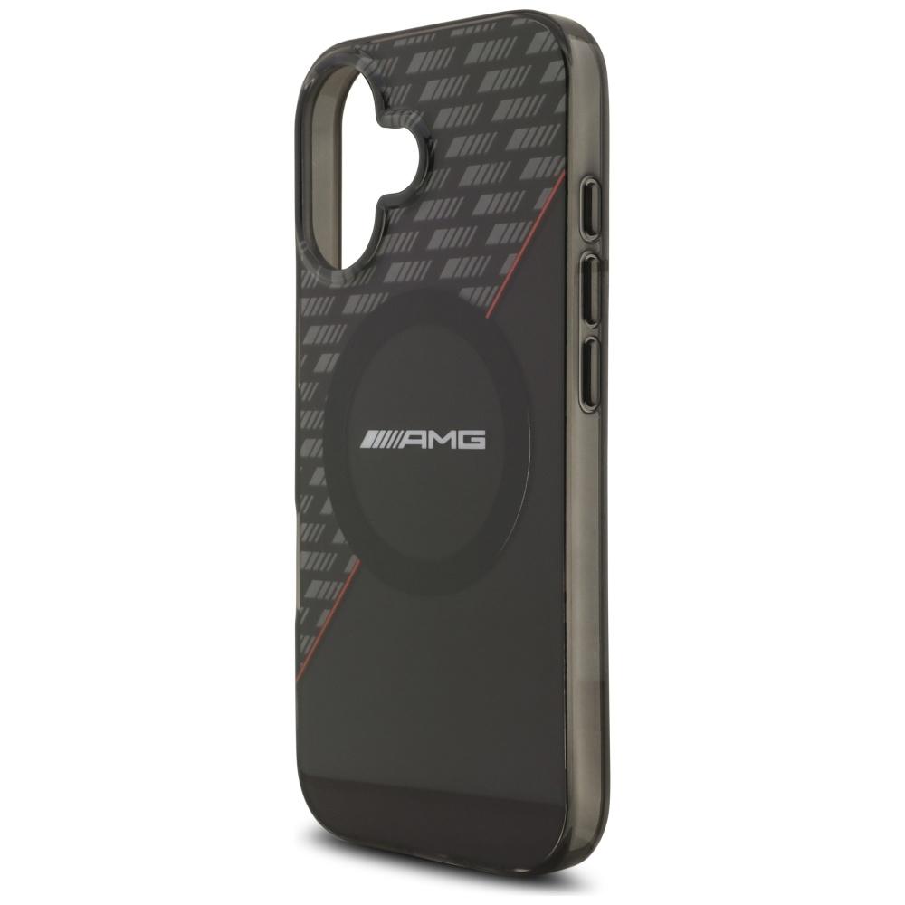 AMG Double Layer Transparent Rhombs MagSafe Case for iPhone 17 Black/Red