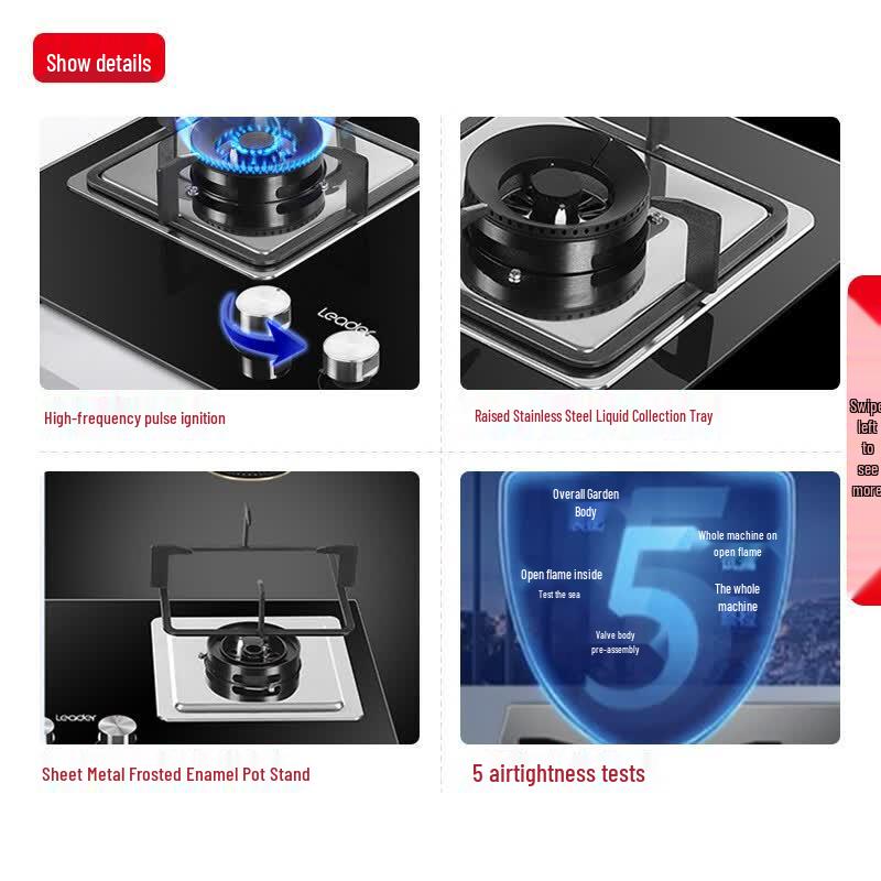 Dual Burner Natural Gas Cooktop CN plug (adapter included)
