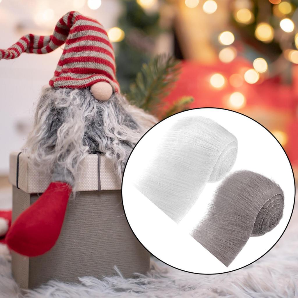 Kunstfell Stoffmaterial DIY Bastelbedarf Plüschband Vorgeschnittener Streifen für Weihnachtsbaum Hut Schuhe
