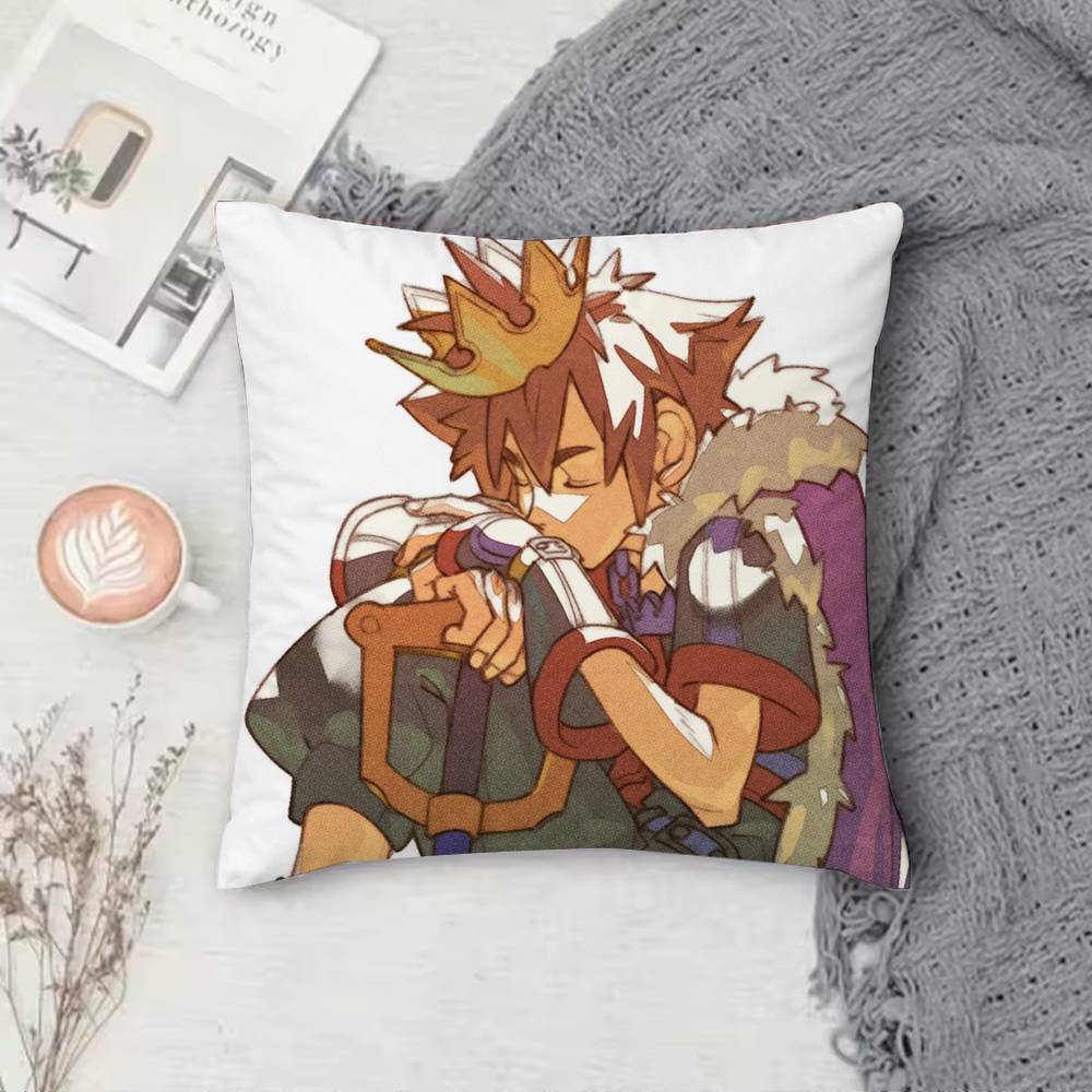 S-Sora K-Kingdom H-Hearts Pillow Case for Sofa Living Room Home office Decor Protective Cover