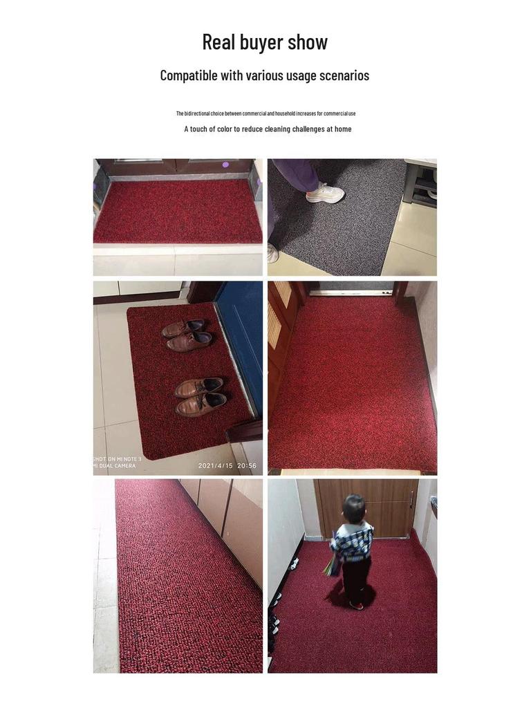 Customizable Non-slip Entrance Door Mat – Thickened Silk Coil Carpet Mat for Home