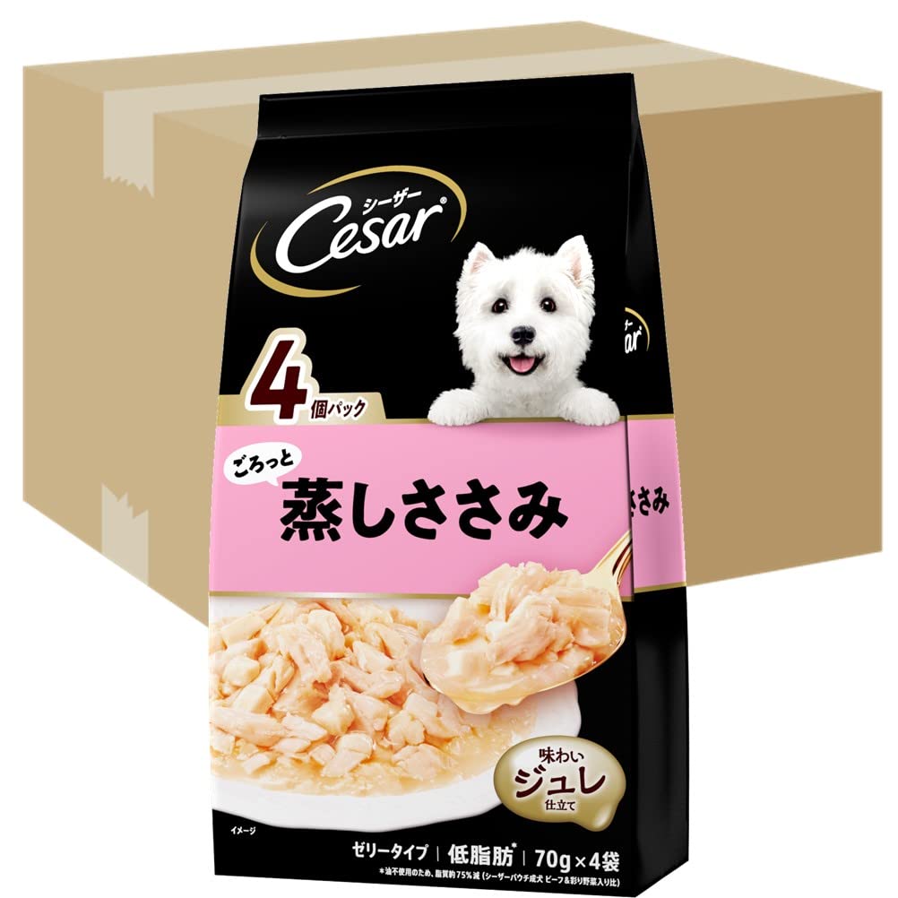 

Caesar plump steamed chicken breast dog food x 4 x 36 pieces (70g bags) (case sold)