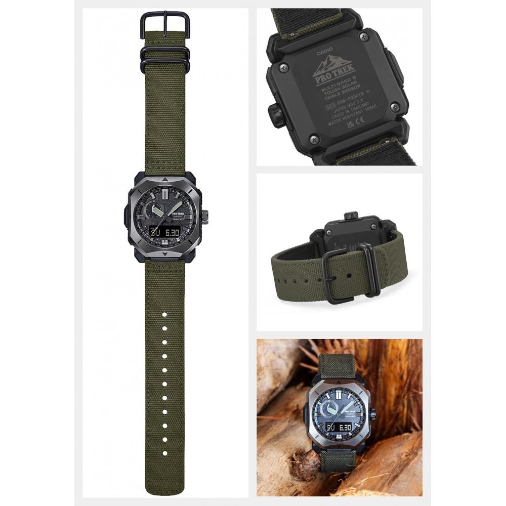 Casio Wristwatch Protrek Climber Line Radio-controlled Solar PRW-6900YB-3JF Men's Khaki