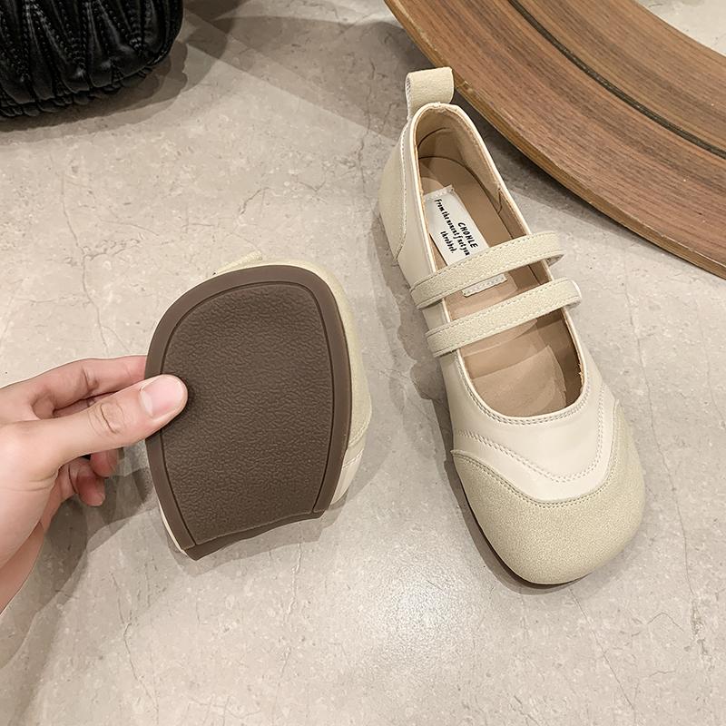 Fashion Round Toe Shallow Mary Jane Shoes Women Soft Sole Casual Shoes Female Retro Slingback Mule Flats Zapatos 2024