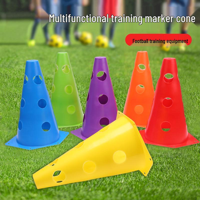 23cm Hexagonal Training Cones with Holes for Agility Drills