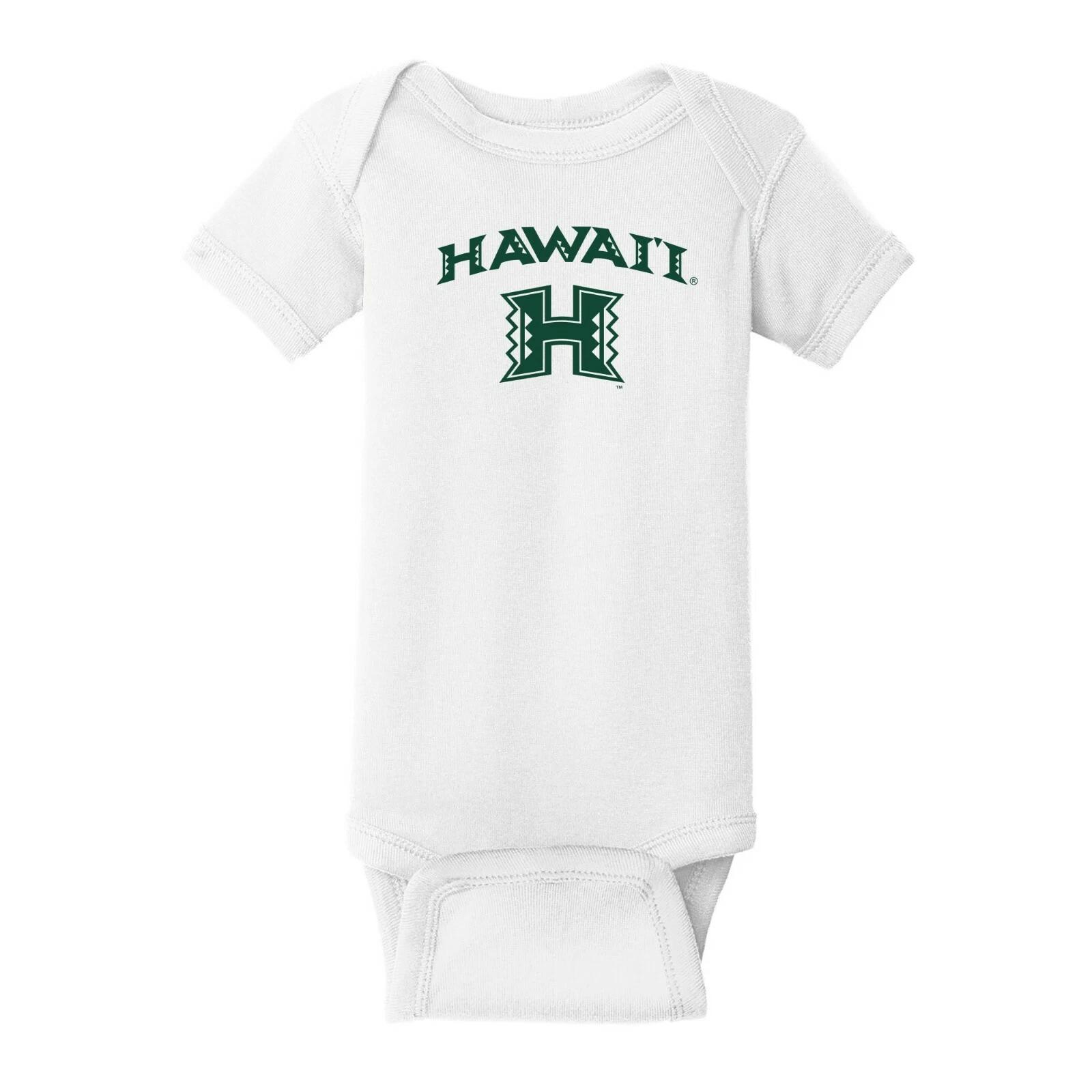 Hawaii Rainbow Warriors Arch Logo Infant Creeper - White L