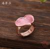 New color love alloy elastic ring, fashionable small and fresh women's simple and versatile heart ring