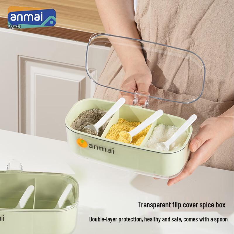 Three-Compartment Seasoning Jar Set