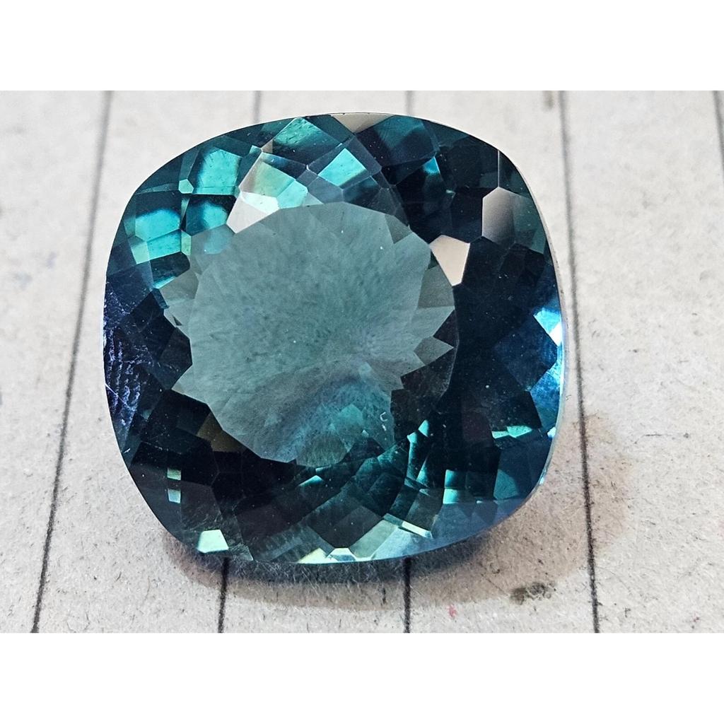 Natural Tourmaline Indicolite Cushion Cut 29-30 Ct Fabulous Certified Gemstone