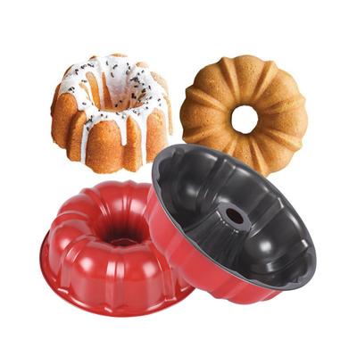 Moule à gâteau antiadhésif de 9,5 pouces, tube cannelé rond en acier au carbone pour quatre-quarts, moule de cuisson pour gelée, gélatine, pudding au chocolat, ustensiles de cuisson robustes