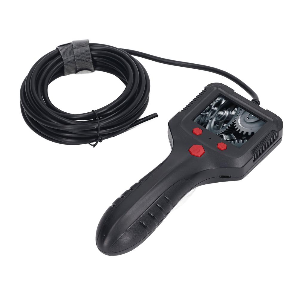 Handheld Pipe Borescope 2.4in Colorful Screen HD 8 LED Beads IP67 Waterproof Detection Camera for