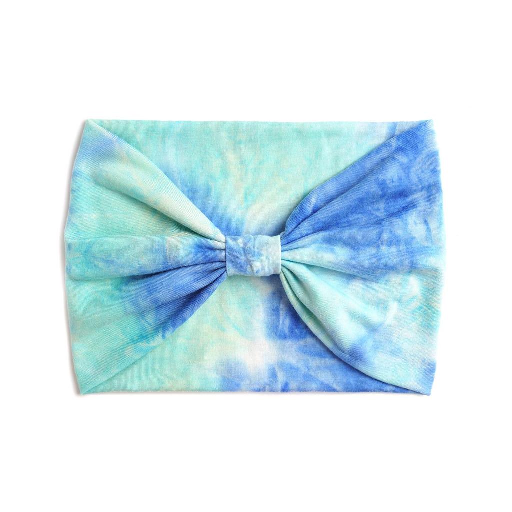 Fascia per capelli tie-dye sportiva e da yoga da donna extra larga da 18 cm