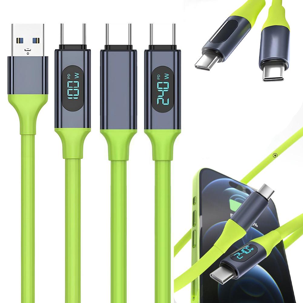 100W USBA Type C to Type C Super Fast Charge Cable 480MB/s Data Transmission For Huawei Xiaomi Samsung Macbook