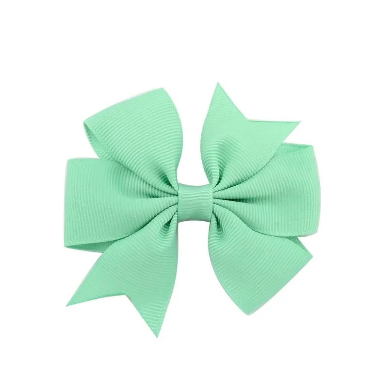 2/4/10 piezas 3'' Lazos de Cinta Sólida Pinzas para el Cabello para Bebés Niñas Lazos Hechos a Mano Pasadores Pasadores Accesorios para el Cabello para Niños