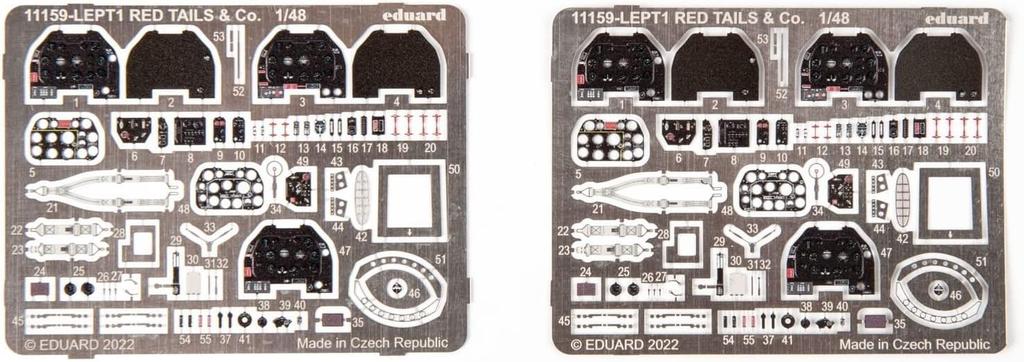Eduard 1/48 Dual Combo Limited Edition U.S. Army Air Forces P-51D Red Tails Plastic Model Kit EDU11159 Molded In Color