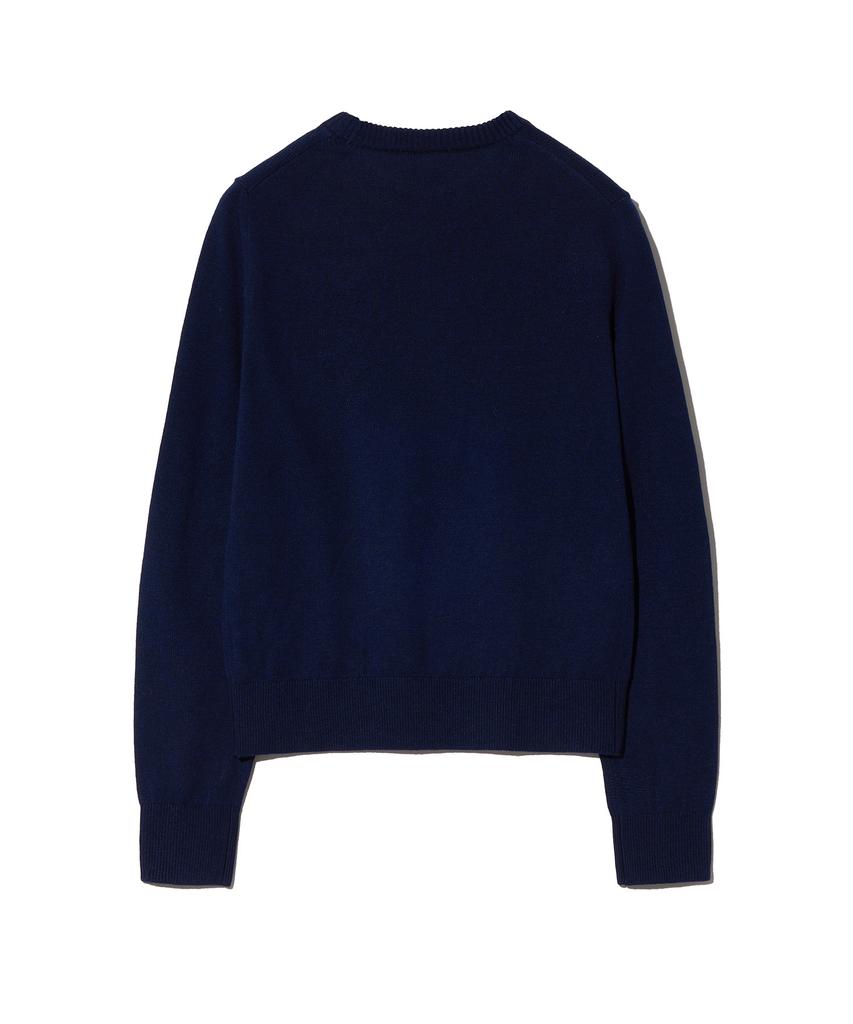 YALE Women'S Comfort Wool Round Knit_Navy
