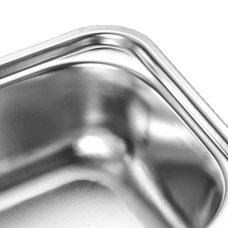 Homeglen 304 Stainless Steel 5-Compartment Deep Divided Lunch Tray, Pack of 5