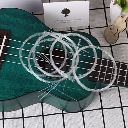 Nylon Ukulele Strings, Replacement Ukulele Accessories, 3 Full Sets (Colorful, Clear, White)