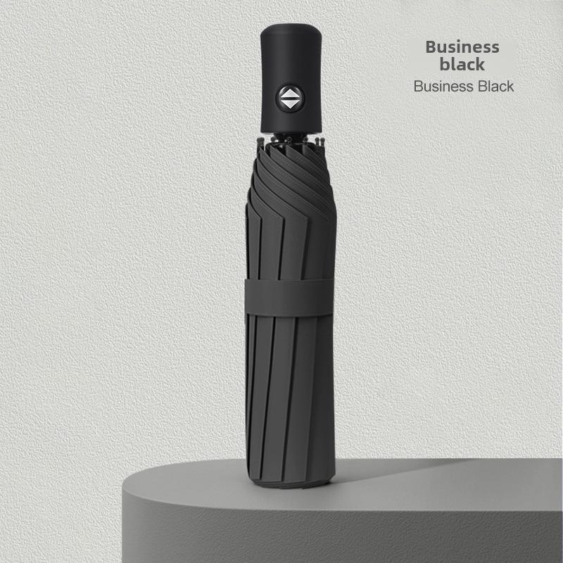 10-Bone Automated Dual-Use Umbrella: Large Folding, UV Protection, Sunshade for Men & Women