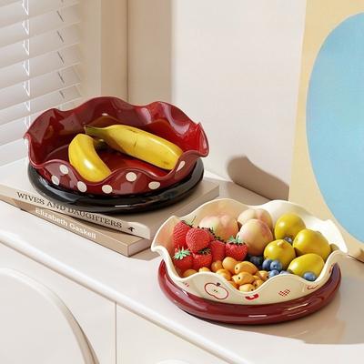 Creative Rotatable Fruit Tray Home Living Room Snack Nut Storage Tray Stylish Rotating Fruit Platter for Kitchen Dining Table